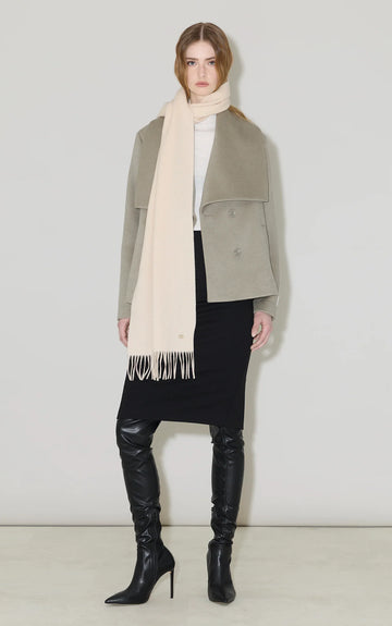 Dorothy Wool Scarf in Almond Blush