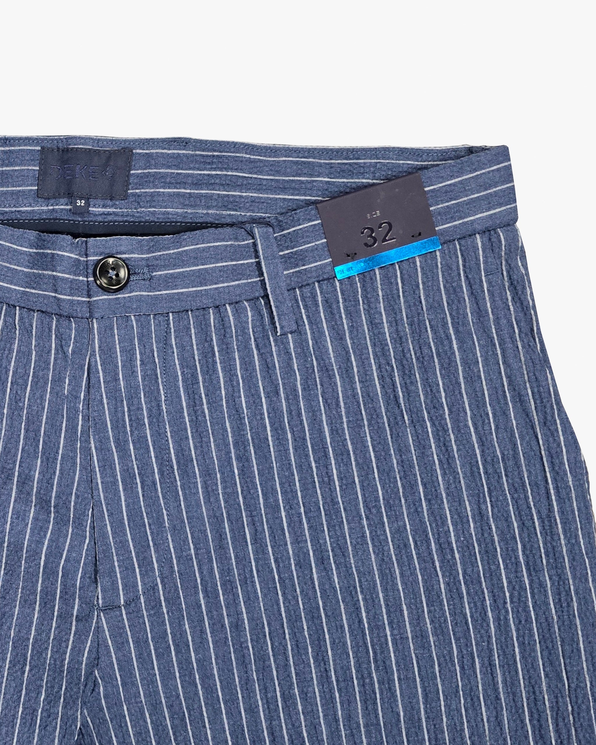 Oasis Bermuda Short in Indigo Pinstripe Supernatural Seersucker