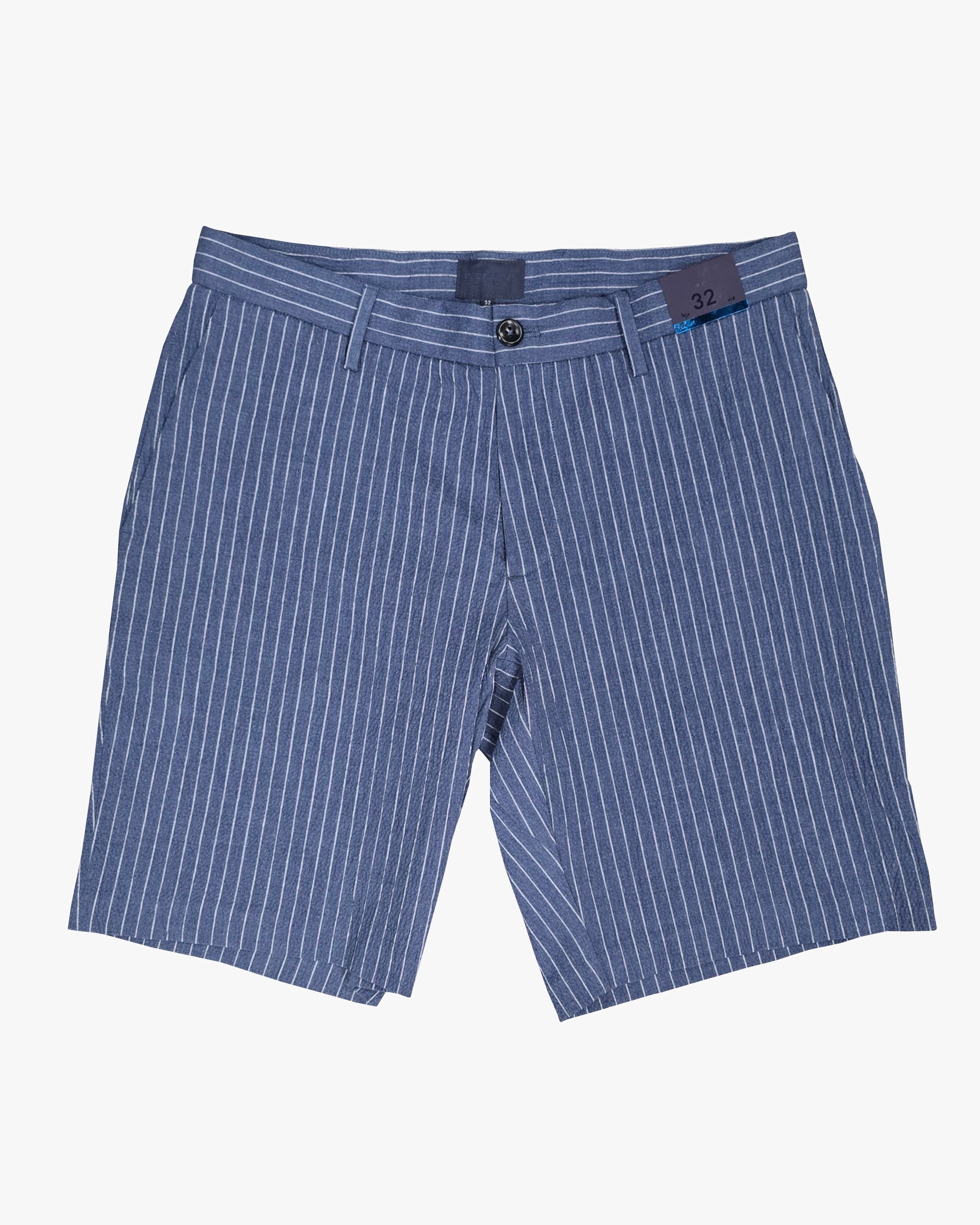 Oasis Bermuda Short in Indigo Pinstripe Supernatural Seersucker
