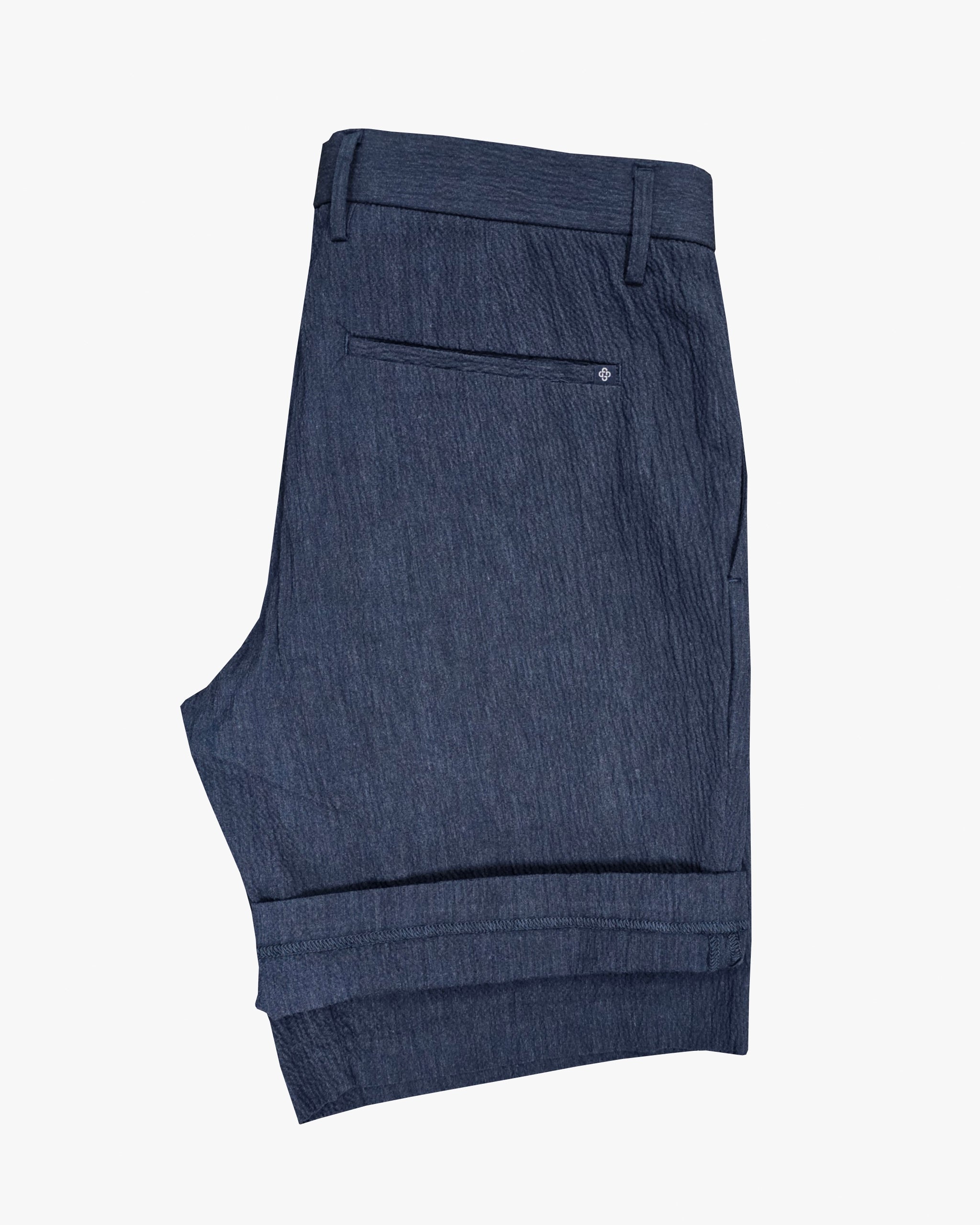 Oasis Bermuda Short in Indigo Supernatural Seersucker