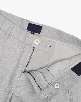 Oasis Bermuda Short in Grey Supernatural Seersucker