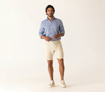 Galaxy Bermuda Short in Summer Sand Cloud Corduroy