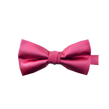 Satin Solid Pre-Tied Bowtie in Dark Rose