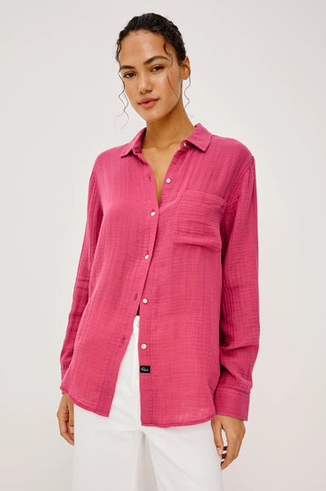 Ellis Shirt in Dark Rose