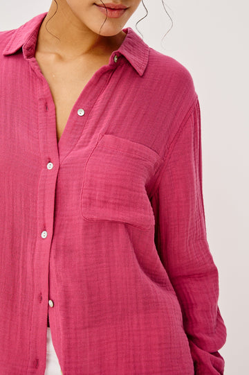 Ellis Shirt in Dark Rose