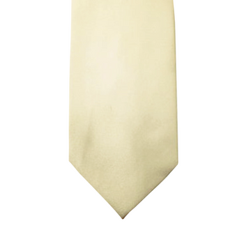 Satin Solid Tie in Ecru