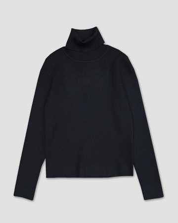 Eleanor Turtle Neck in Caviar