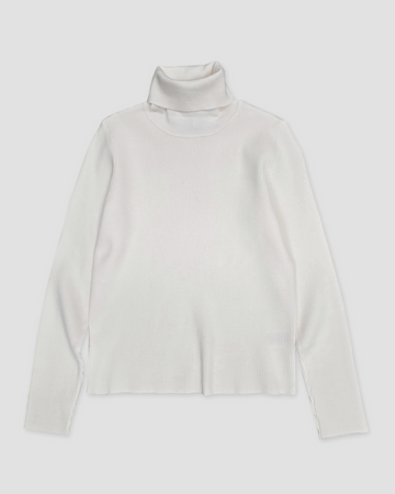 Eleanor Turtle Neck in Chalk