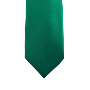 Satin Solid Tie in Emerald