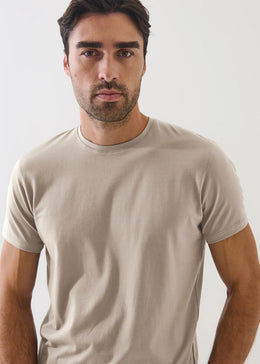 Iconic Pima Cotton Stretch T-Shirt in Seasonal Fog