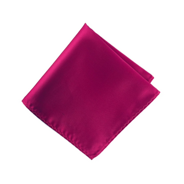 Satin Solid Pre-Tied Pocket Square in Fuchsia
