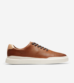 GrandPrø Rally Laser Cut Sneakers in British Tan