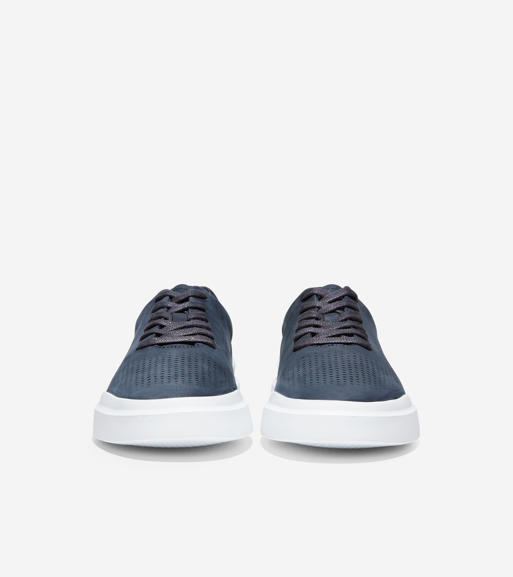 GrandPrø Rally Laser Cut Sneakers in Navy Nubuck