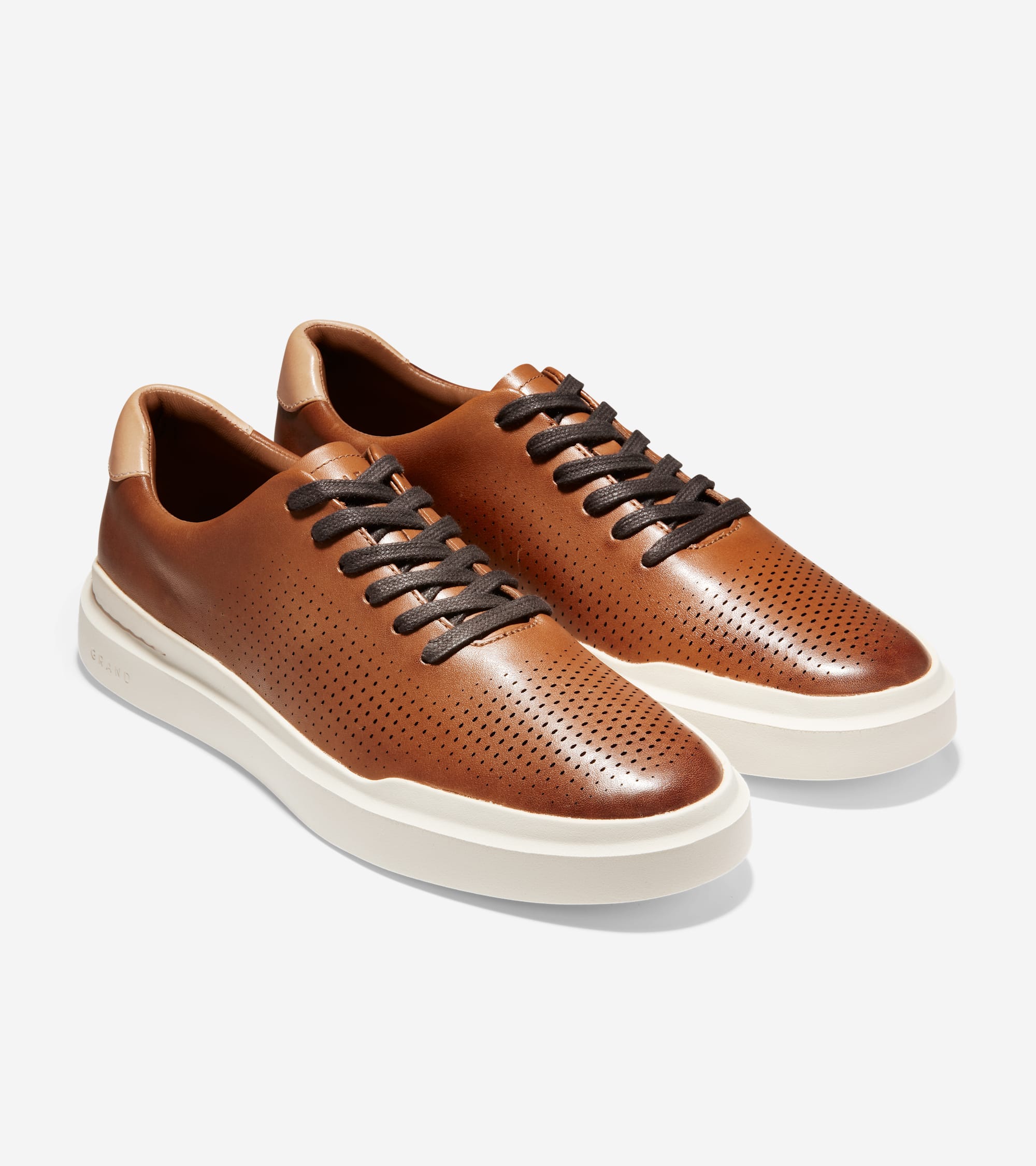 GrandPrø Rally Laser Cut Sneakers in British Tan