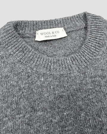 Wool Blend Crew Neck in Grey