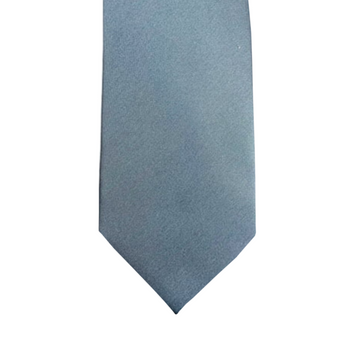 Satin Solid Tie in Grey