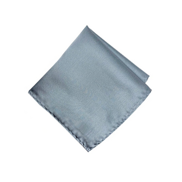 Satin Solid Pre-Tied Pocket Square in Grey