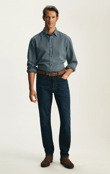Courage Fit Jean in Rinse Brushed Organic Ultra
