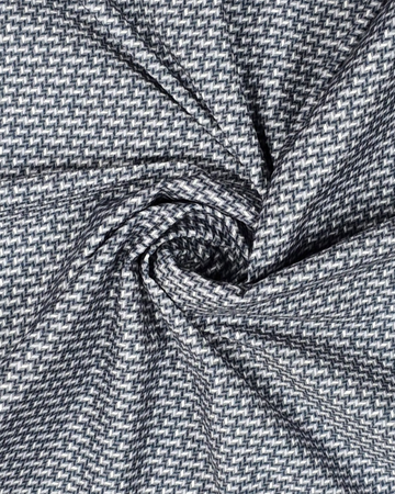 OoohCotton Sport Shirt in Navy White Diagonal Print