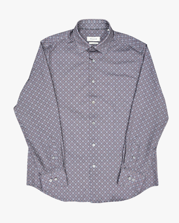 OoohCotton Sport Shirt in Anthracite Floral Mosaic