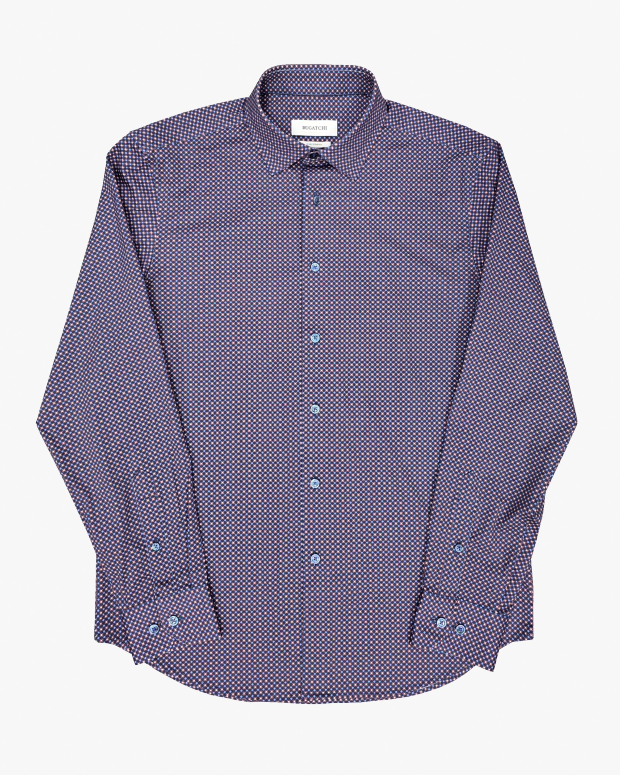 OoohCotton Sport Shirt in Eggplant Quad Mosaic