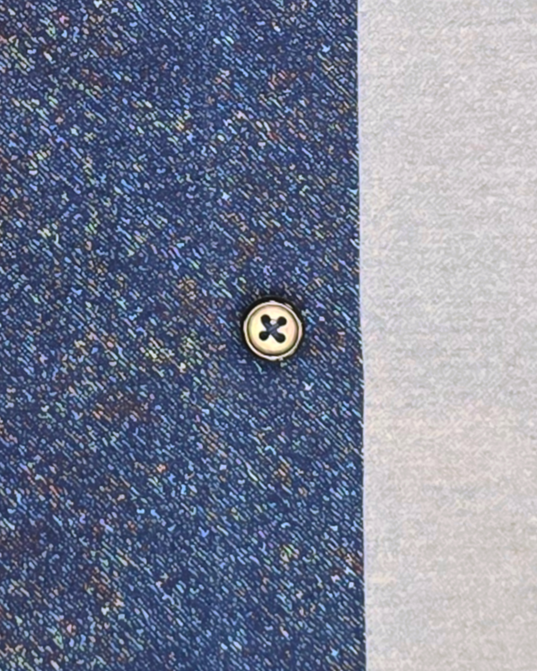 OoohCotton Sport Shirt in Navy Flecks