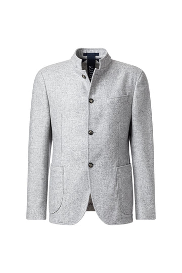 Hiro Wool-Blend Jacket in Light Grey