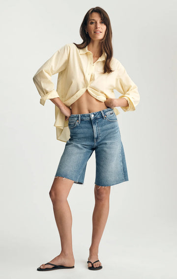 Erika Denim Short in Mid Brushed Classic Blue