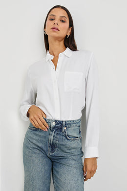 Hunter Blouse in Ivory Check