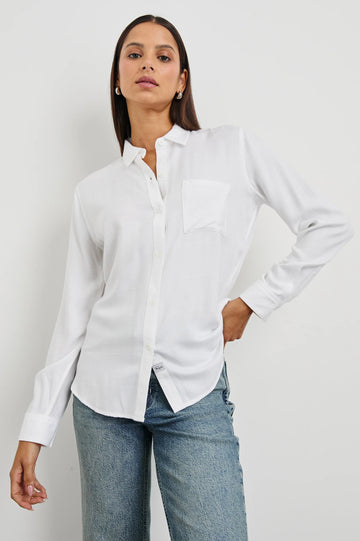Hunter Blouse in Ivory Check