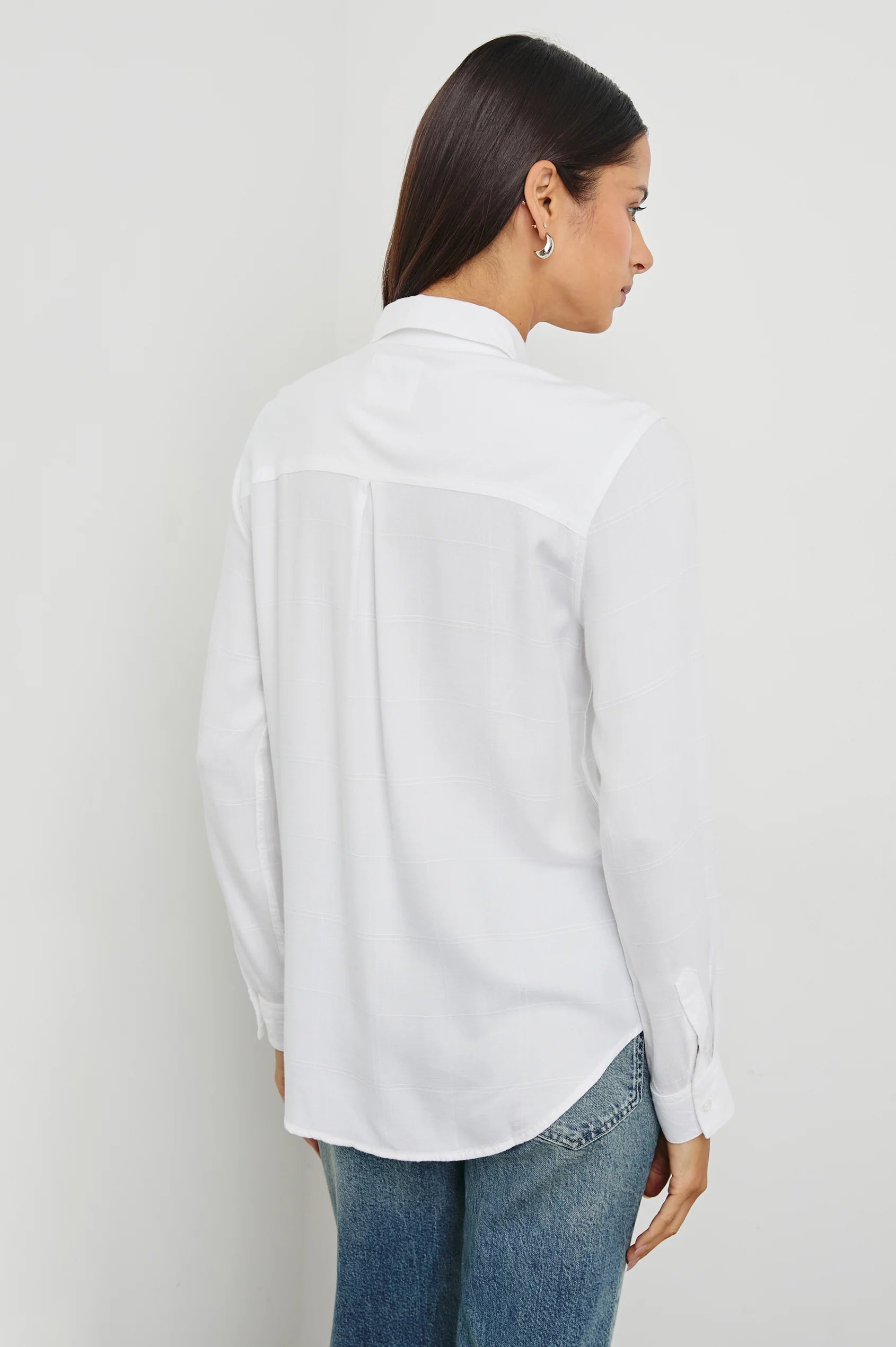 Hunter Blouse in Ivory Check