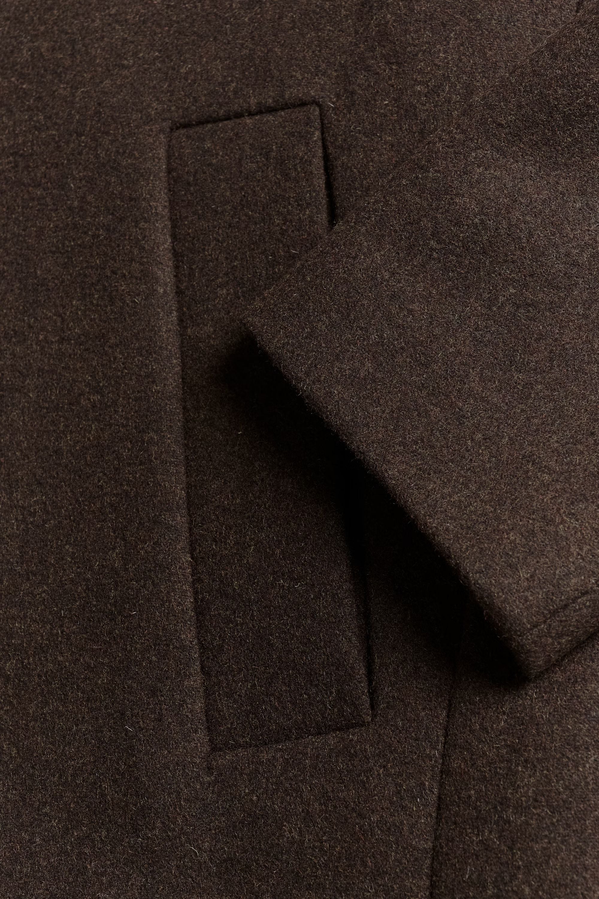 Harvey Wool Overcoat in Espresso