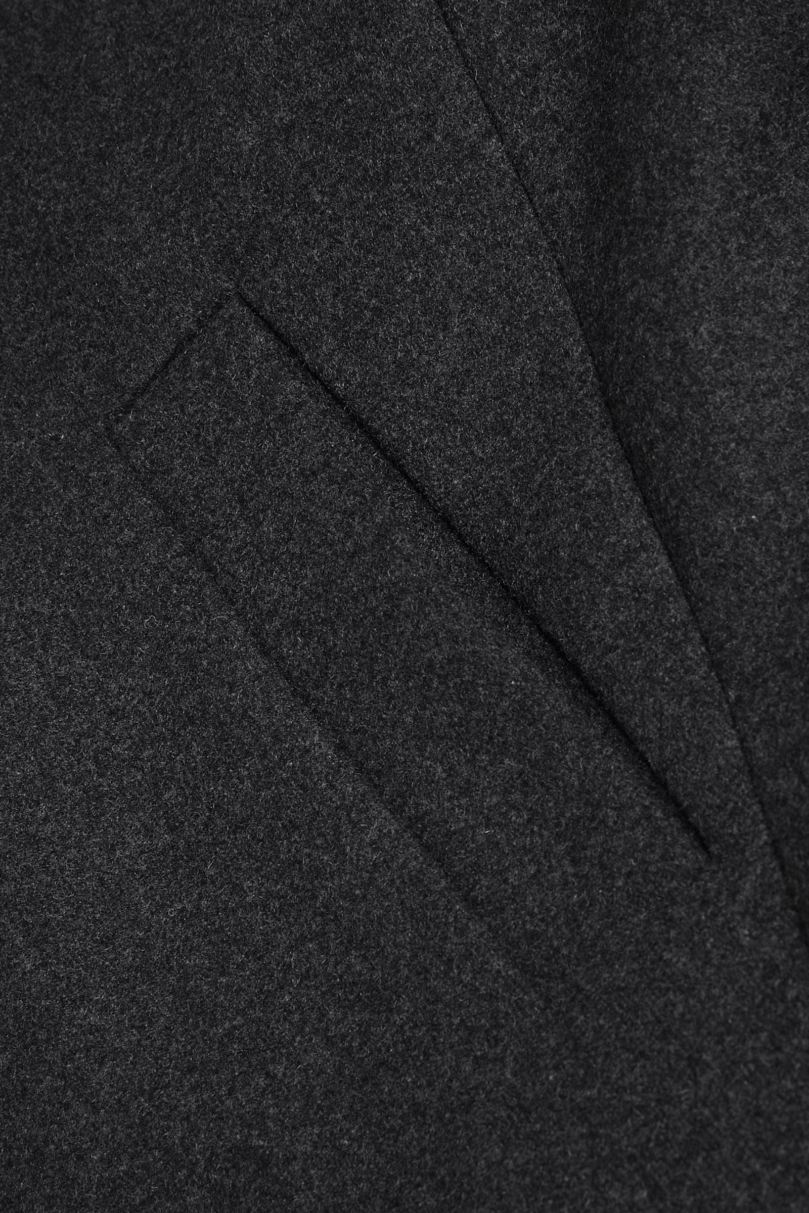 Harvey Wool Overcoat in Medium Grey Melange