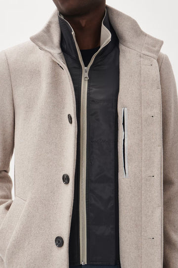 Harvey Wool Overcoat in Simply Taupe