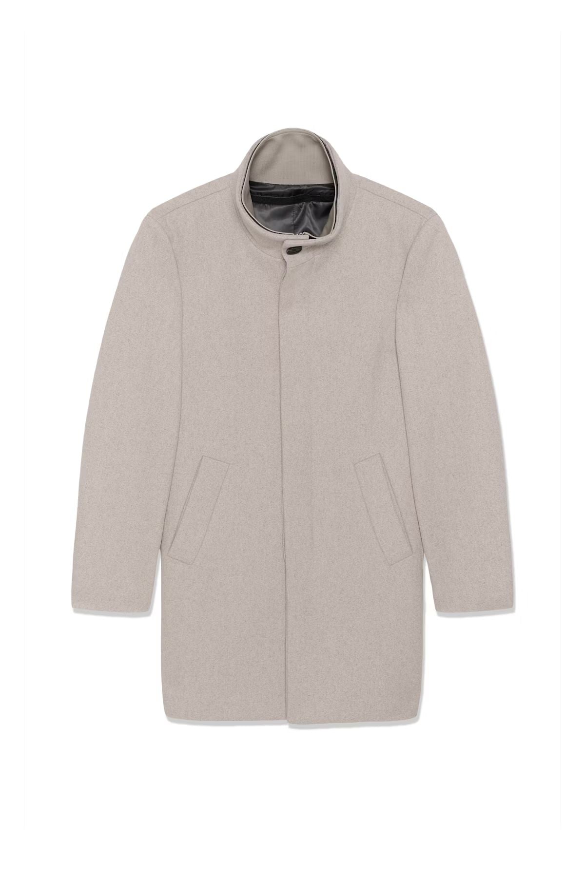 Harvey Wool Overcoat in Simply Taupe