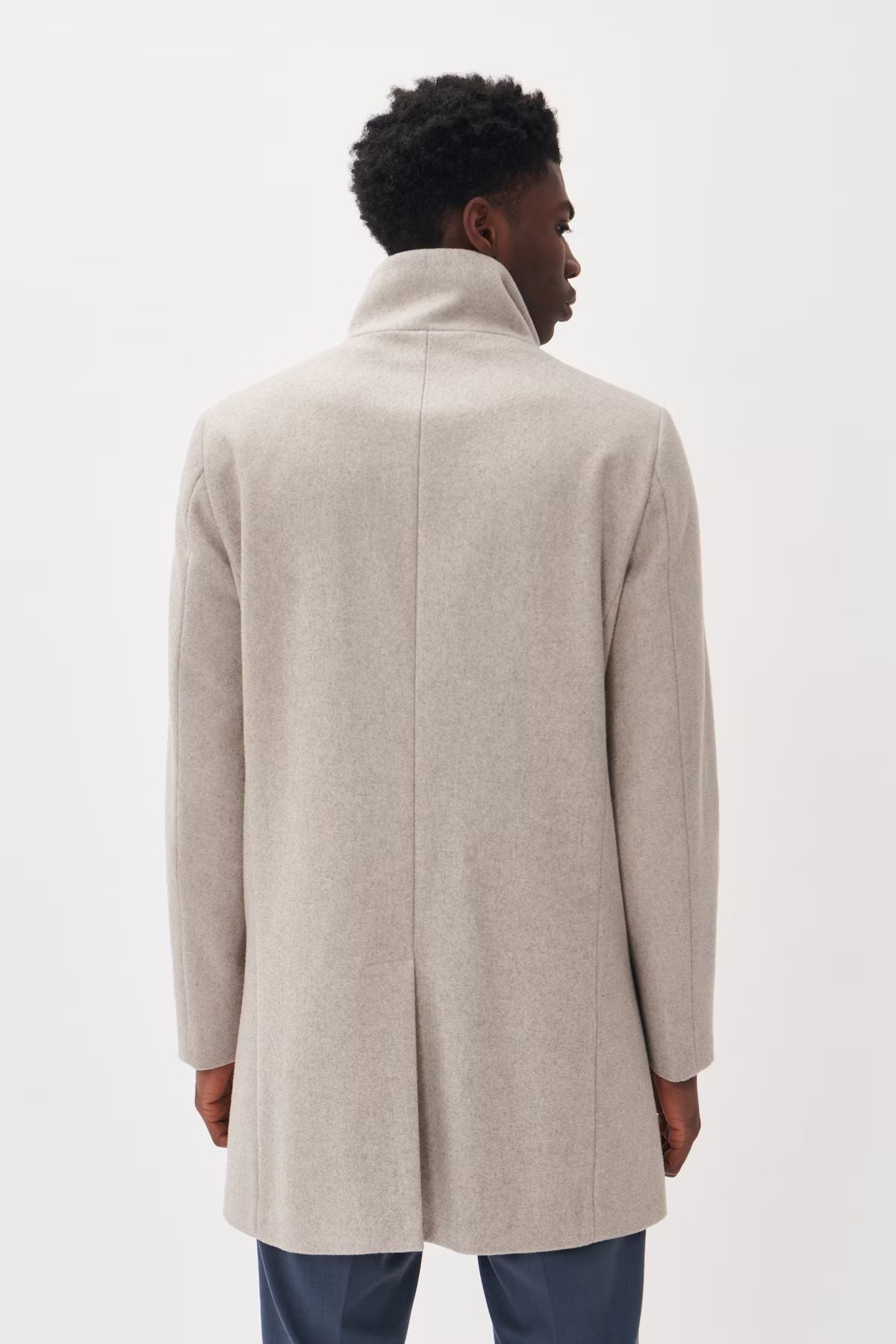 Harvey Wool Overcoat in Simply Taupe