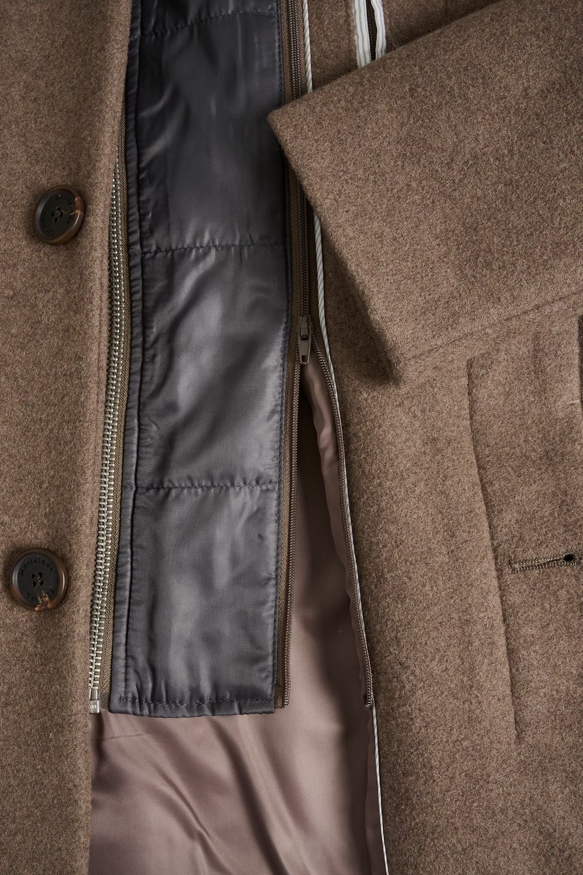 Harvey Wool Overcoat in Walnut