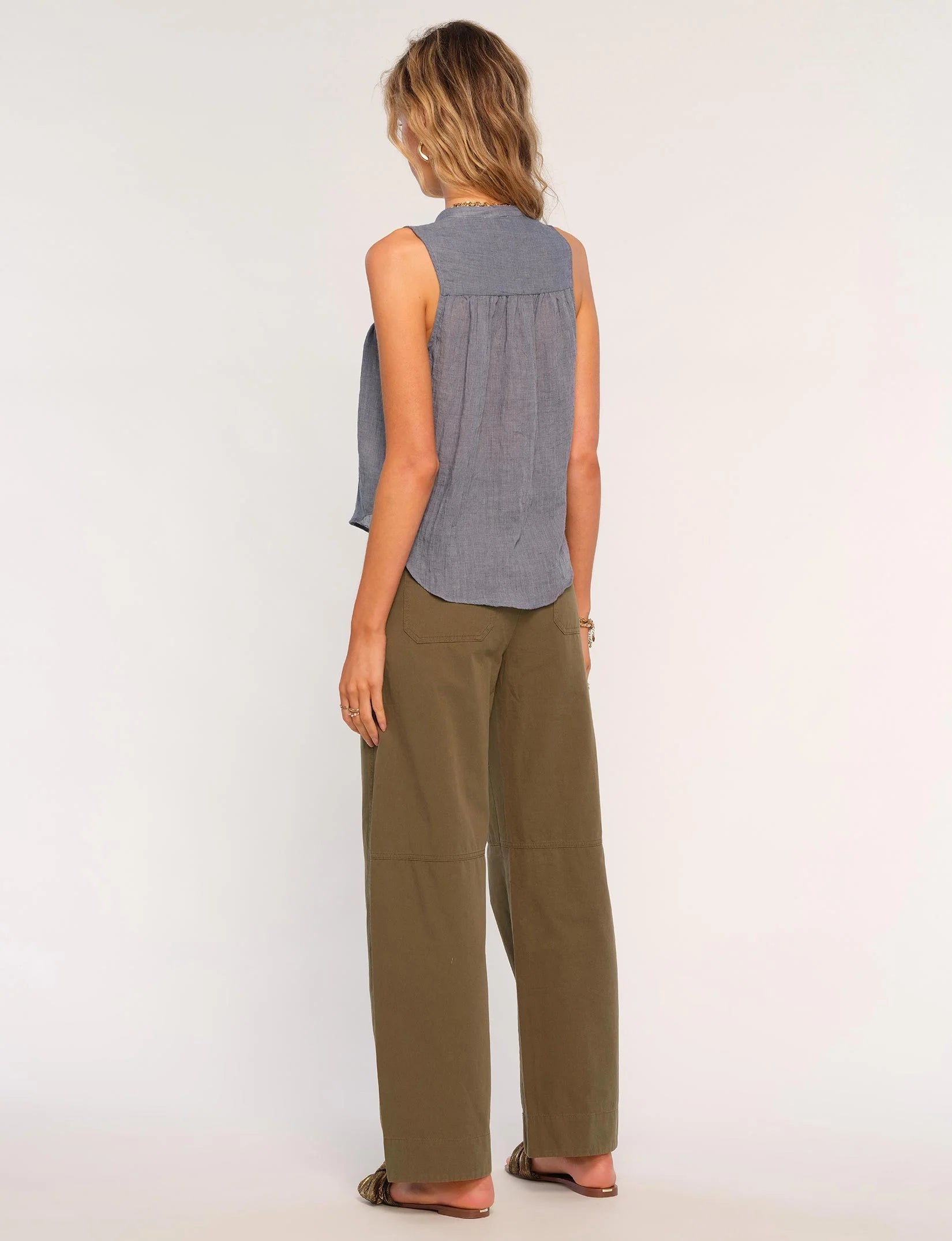 Della Top in Indigo