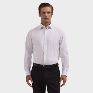OoohCotton Sport Shirt in Solid White