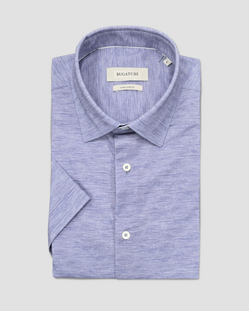 OoohCotton Short Sleeve Casual Shirt in Orchid Haze
