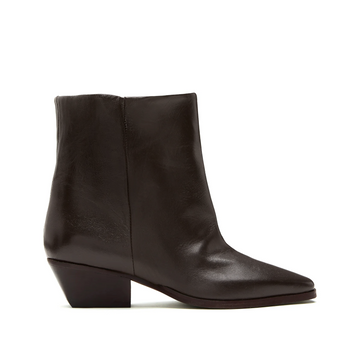 Jackie Leather Boot in Dark Brown