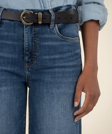 Meg High Rise Wide Leg Jean in Inexhaustible Raw Hem