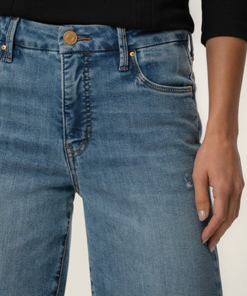 Meg High Rise Wide Leg Jean in Regent