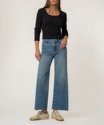 Meg High Rise Wide Leg Jean in Regent