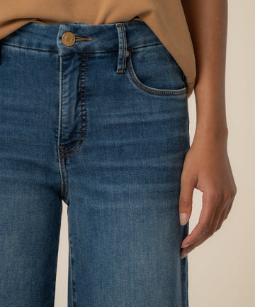Meg High Rise Wide Leg Jean in Rad with Medium Base Wash