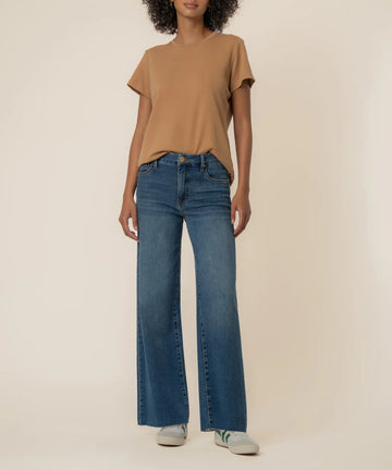 Meg High Rise Wide Leg Jean in Rad with Medium Base Wash