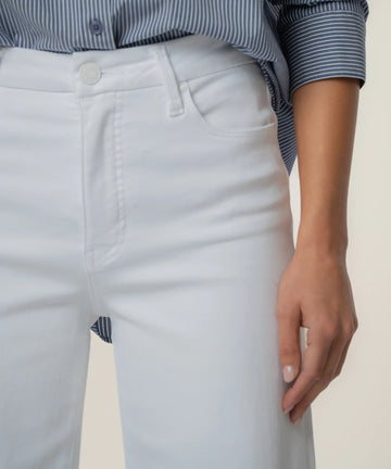 Meg High Rise Wide Leg Jean in Optic White