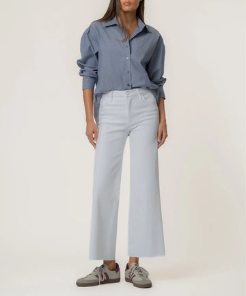 Meg High Rise Wide Leg Jean in Optic White