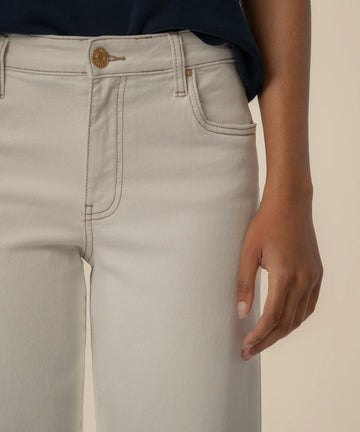 Charlotte High Rise Wide Leg Jean in Ecru