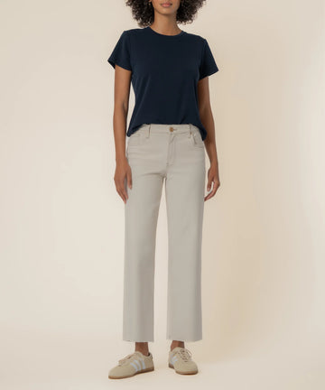 Charlotte High Rise Wide Leg Jean in Ecru
